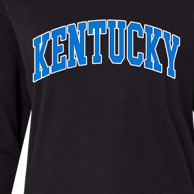 Kentucky Ky Throwback Womens Cotton Relaxed Long Sleeve T-Shirt