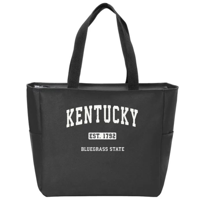 Kentucky Ky Vintage Sports Design Retro Varsity Zip Tote Bag