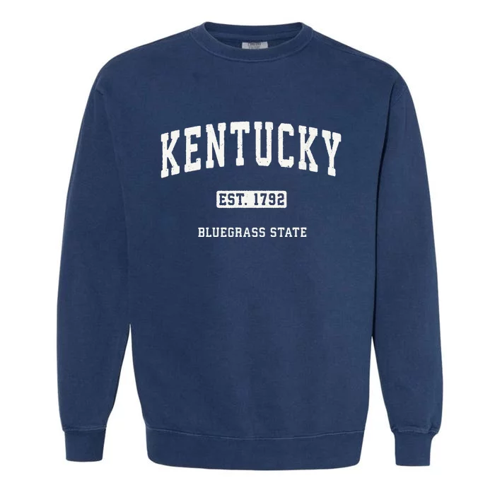 Kentucky Ky Vintage Sports Design Retro Varsity Garment-Dyed Sweatshirt