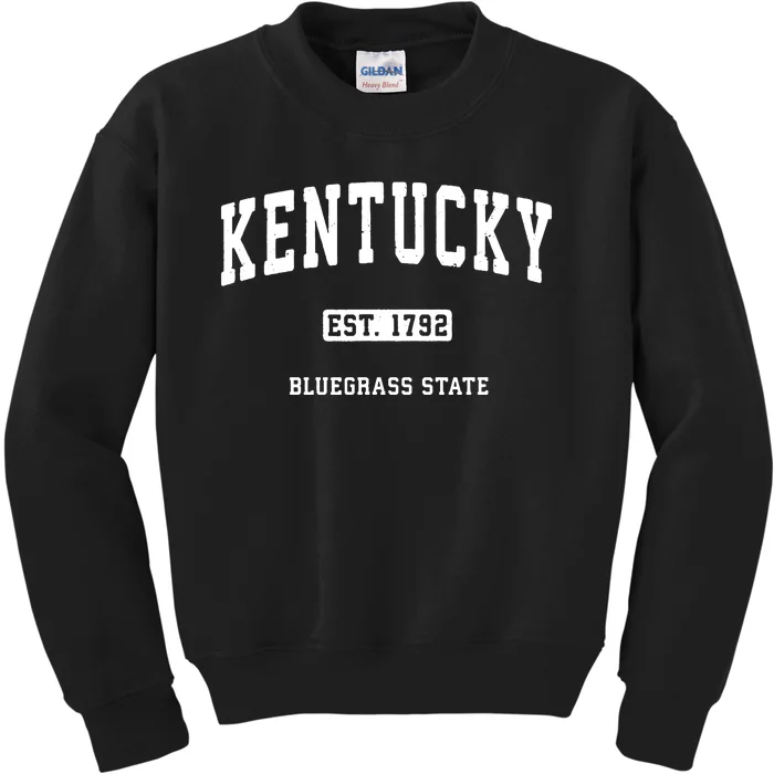 Kentucky Ky Vintage Sports Design Retro Varsity Kids Sweatshirt