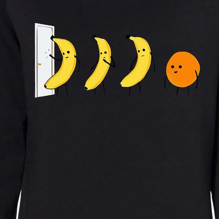 Knock Knock WhoS There Banana WhoS There Orange Womens California Wash Sweatshirt