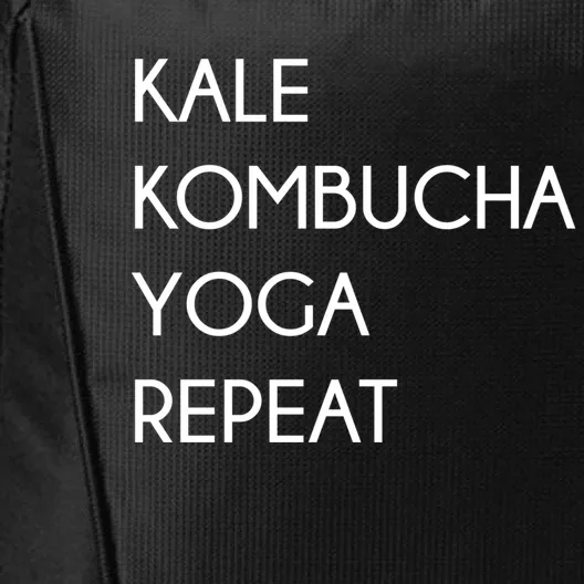 Kale Kombucha Yoga Repeat Great Gift City Backpack