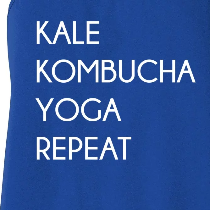 Kale Kombucha Yoga Repeat Great Gift Women's Racerback Tank