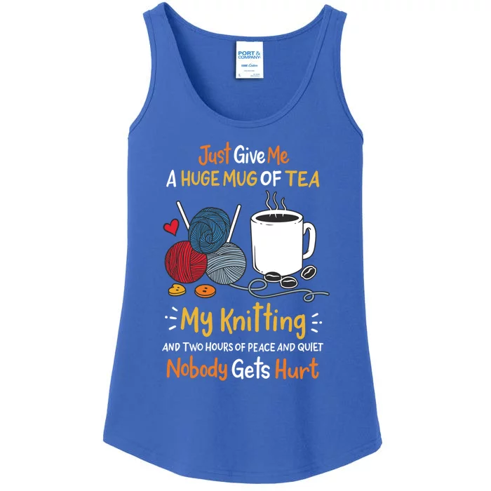 Knitting Knitter Yarn Coffee Gift Ladies Essential Tank