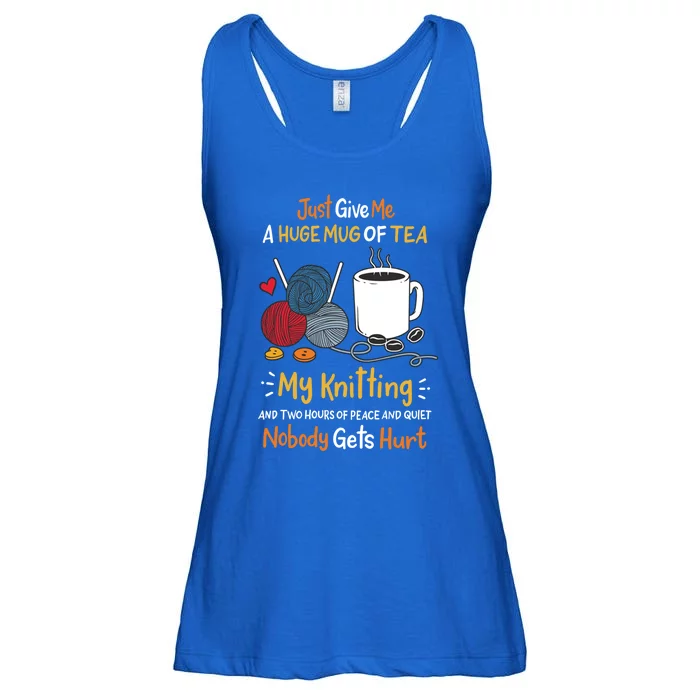 Knitting Knitter Yarn Coffee Gift Ladies Essential Flowy Tank