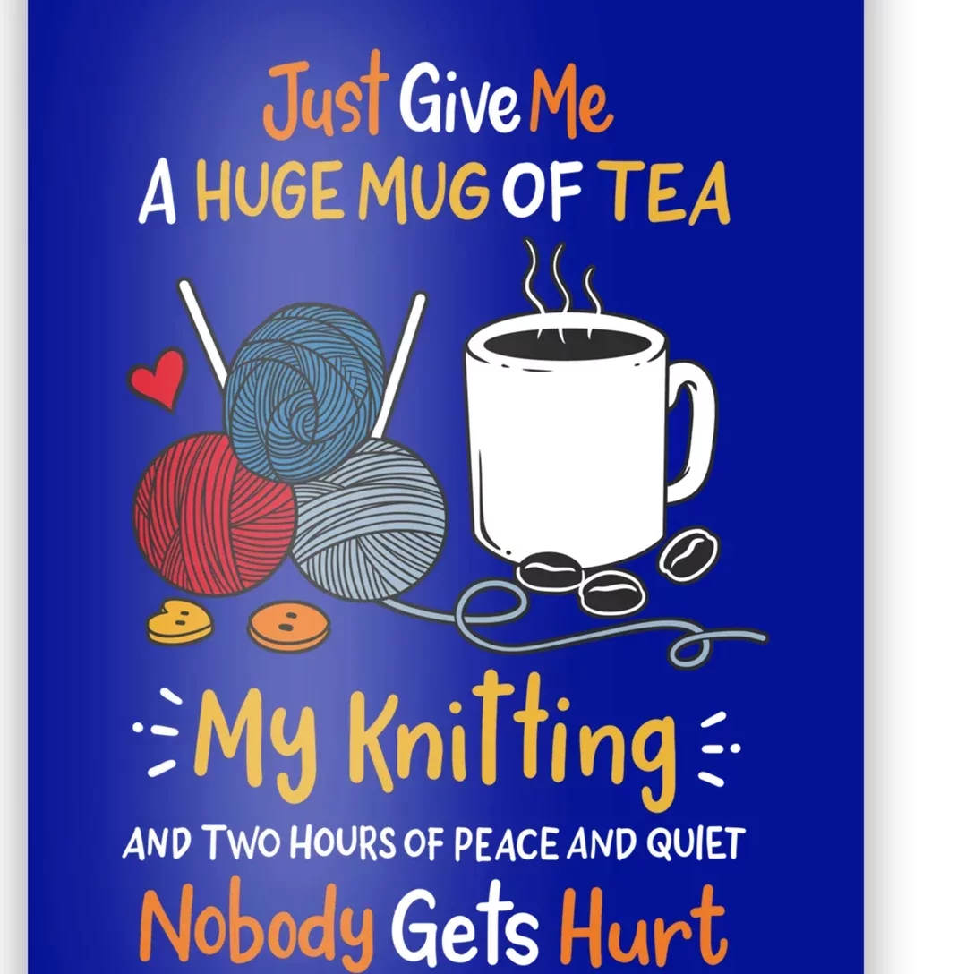 Knitting Knitter Yarn Coffee Gift Poster