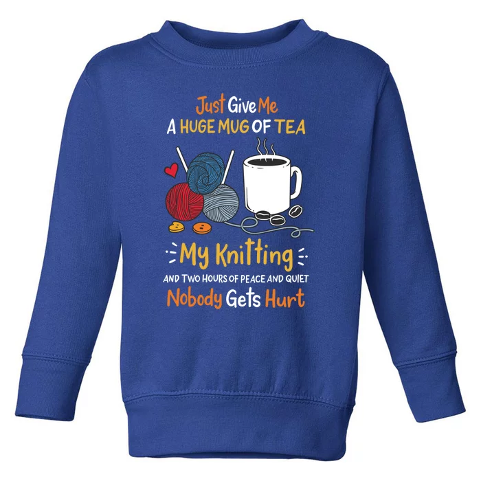 Knitting Knitter Yarn Coffee Gift Toddler Sweatshirt