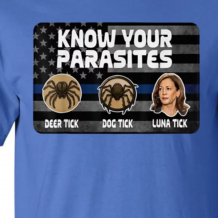 Kamala Know Your Parasites Deer Tick Dog Tick Luna Tick Tall T-Shirt