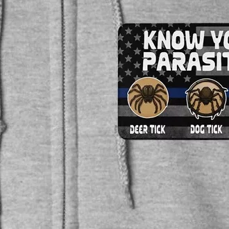 Kamala Know Your Parasites Deer Tick Dog Tick Luna Tick Gift Full Zip Hoodie