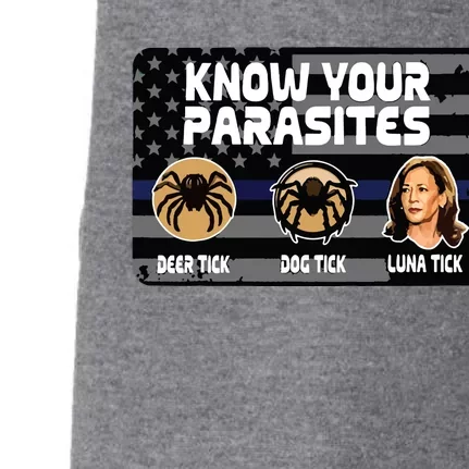 Kamala Know Your Parasites Deer Tick Dog Tick Luna Tick Doggie 3-End Fleece Hoodie