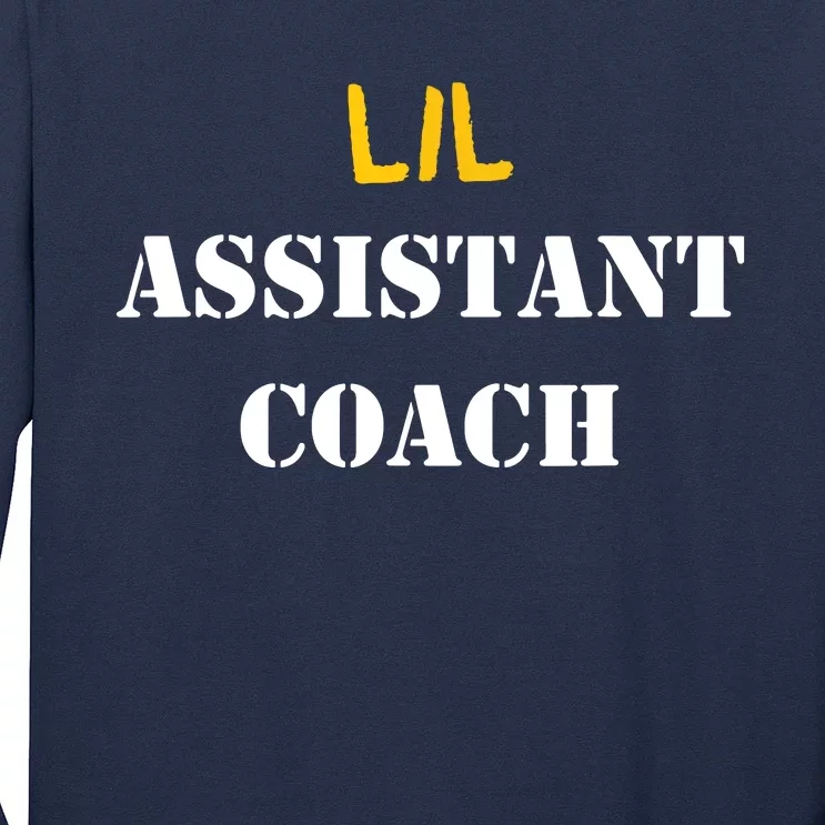 Kids Lil Assistant Coach Kids Helper Team Sports Long Sleeve Shirt