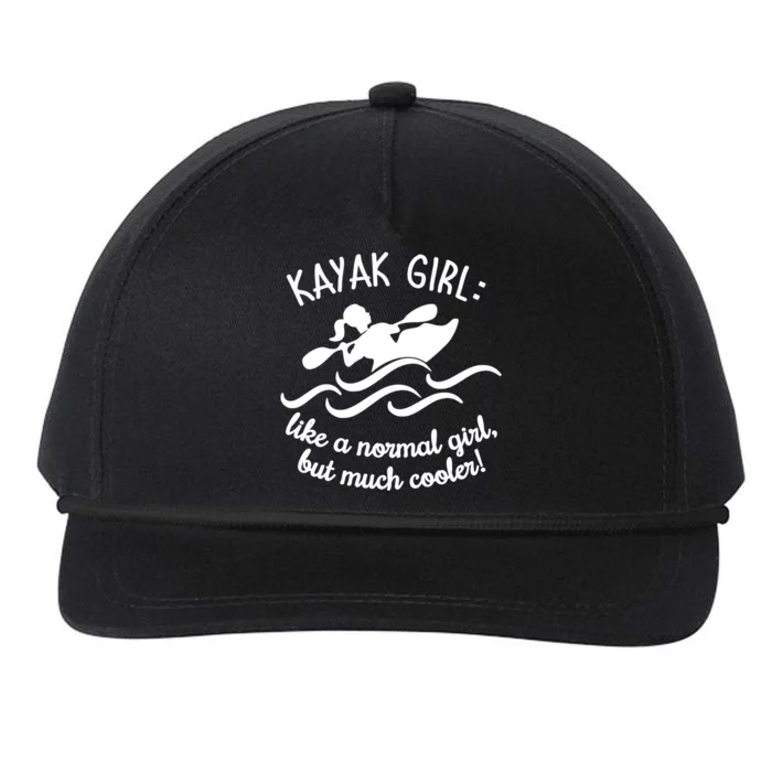 Kayak Like A Normal But Much Cooler Kayaker Gift Funny Gift Snapback Five-Panel Rope Hat