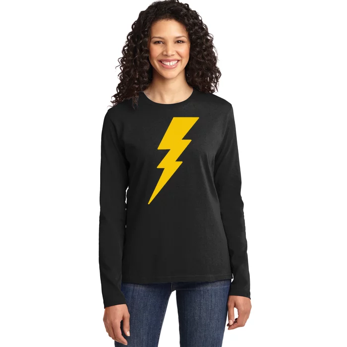 Lightning Bolt Graphic Ladies Long Sleeve Shirt