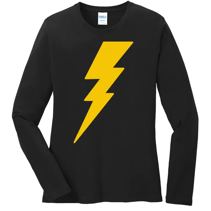 Lightning Bolt Graphic Ladies Long Sleeve Shirt