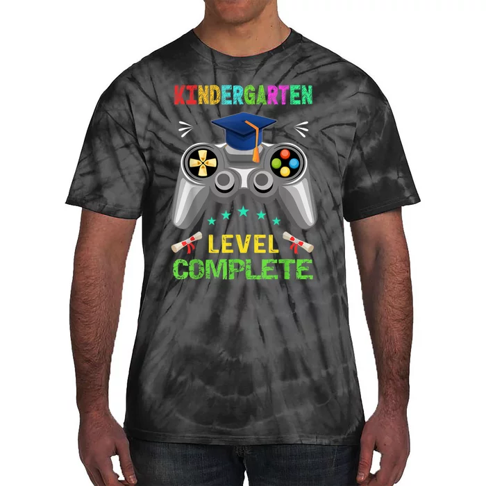 Kindergarten Level Complete Graduation Class Gamer Tie-Dye T-Shirt