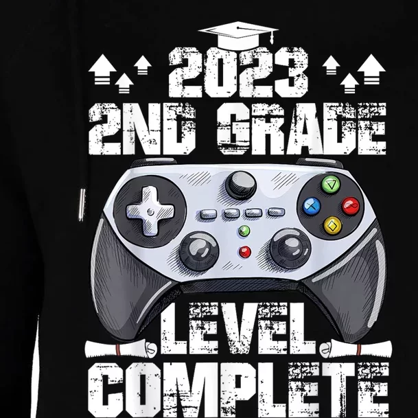 Kindergarten Level Complete Graduation Class Gamer Womens Funnel Neck Pullover Hood