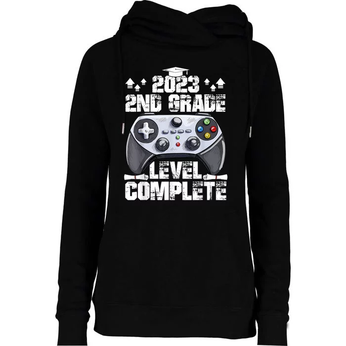 Kindergarten Level Complete Graduation Class Gamer Womens Funnel Neck Pullover Hood