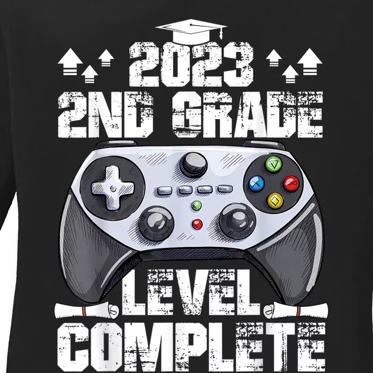 Kindergarten Level Complete Graduation Class Gamer Ladies Long Sleeve Shirt