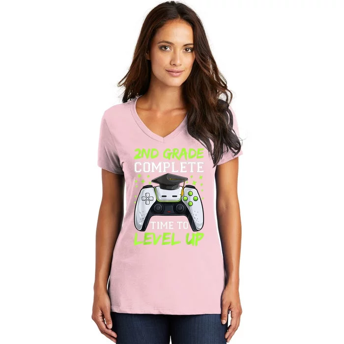 Kindergarten Level Complete Graduation Class Gamer Women's V-Neck T-Shirt