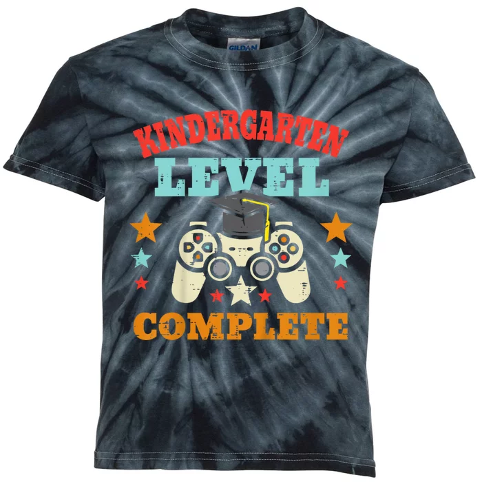 Kindergarten Level Complete Graduation Class Gamer Kids Tie-Dye T-Shirt