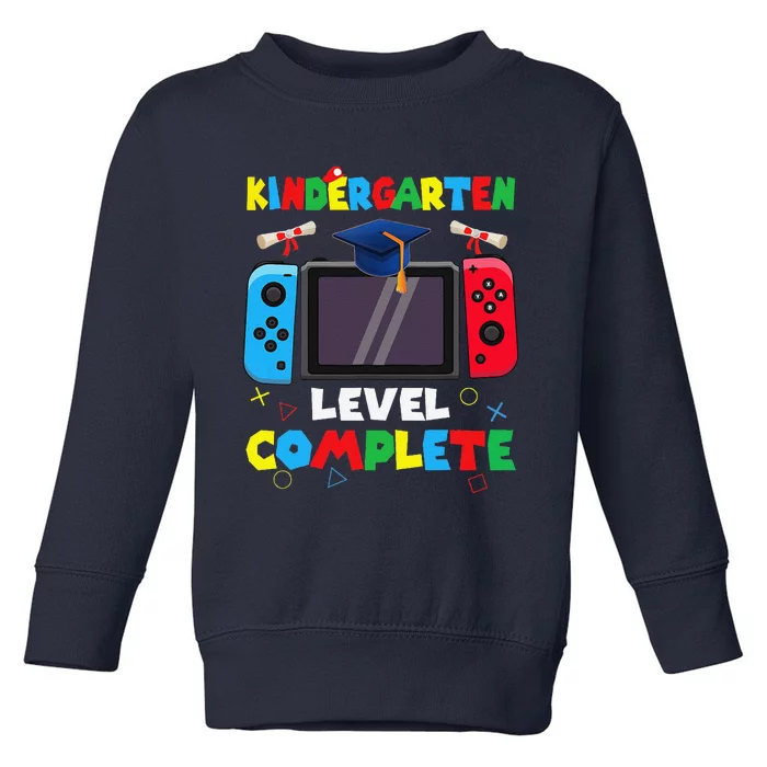 Kindergarten Level Complete Graduation Class 2024 Gamer Toddler Sweatshirt