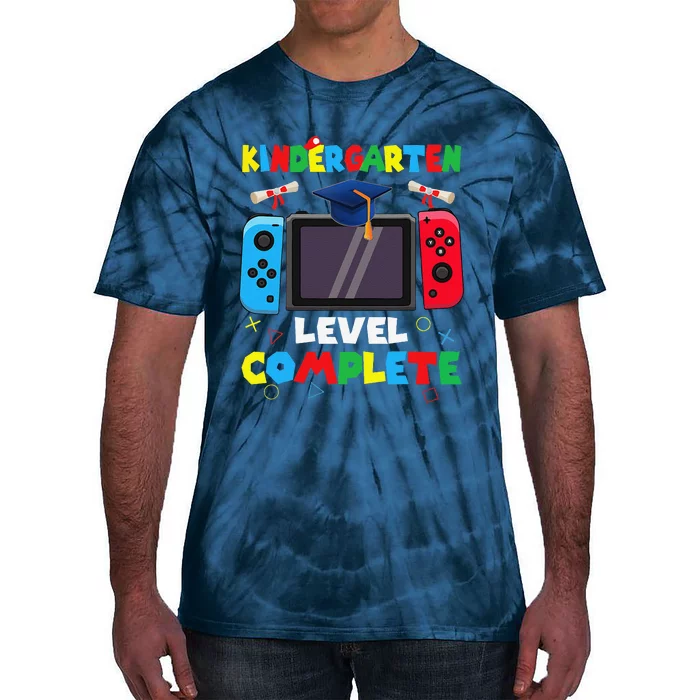 Kindergarten Level Complete Graduation Class 2024 Gamer Tie-Dye T-Shirt