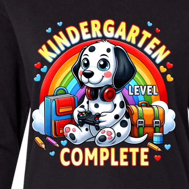 Kindergarten Level Complete Goodbye School Hello Summer Funny Gift Womens Cotton Relaxed Long Sleeve T-Shirt