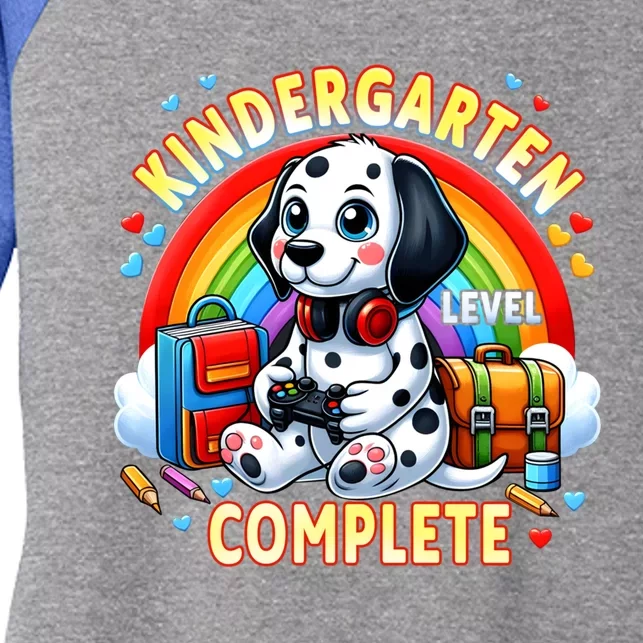 Kindergarten Level Complete Goodbye School Hello Summer Funny Gift Women's Tri-Blend 3/4-Sleeve Raglan Shirt