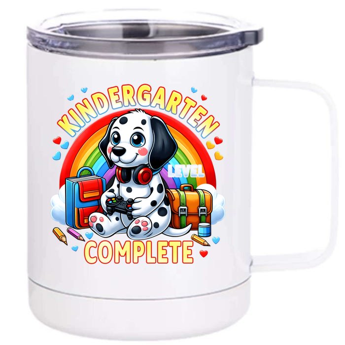 Kindergarten Level Complete Goodbye School Hello Summer Funny Gift Front & Back 12oz Stainless Steel Tumbler Cup