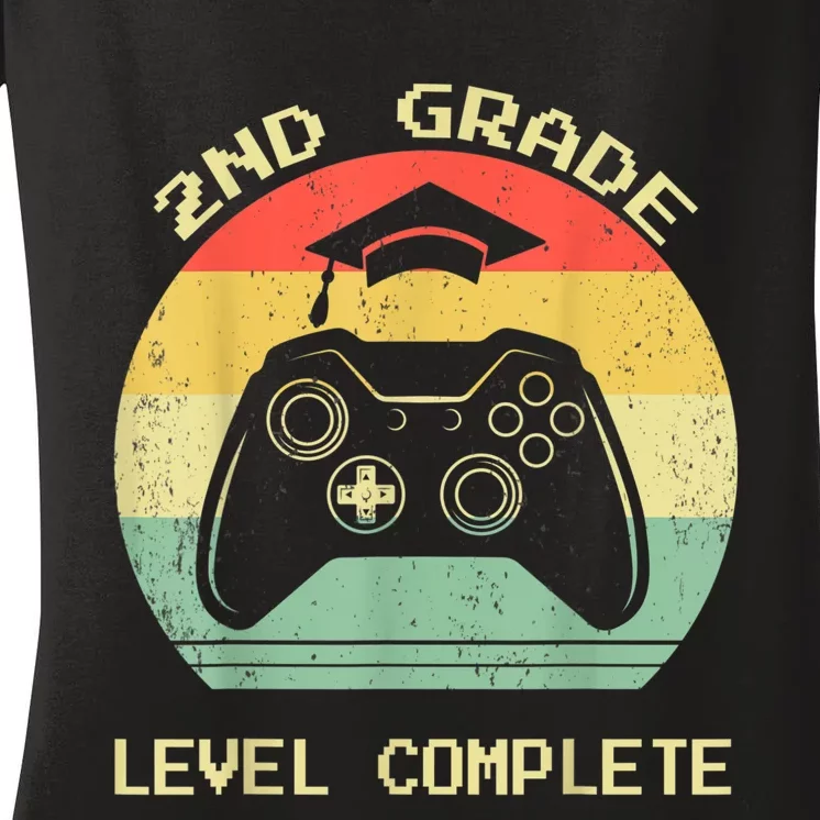 Kindergarten Level Complete Graduation Class Gamer Women's V-Neck T-Shirt