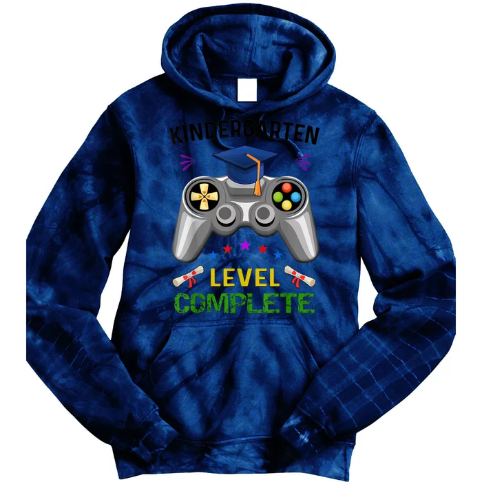 Kindergarten Level Complete Graduation Class Gamer Tie Dye Hoodie