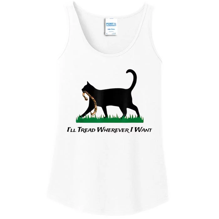 Kamala Lady Cat 2024 ILl Tread Wherever I Want Ladies Essential Tank