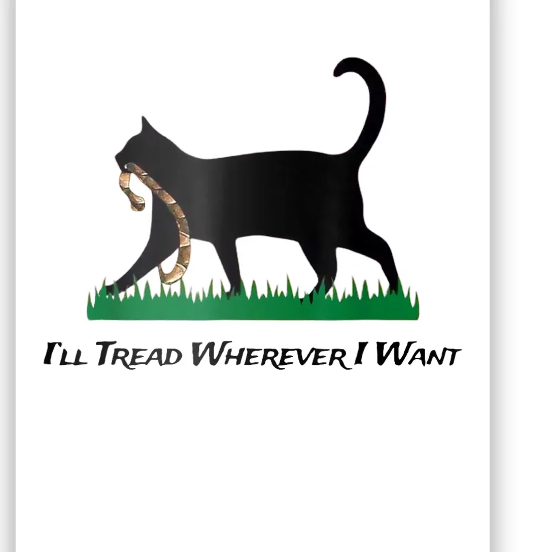 Kamala Lady Cat 2024 ILl Tread Wherever I Want Poster