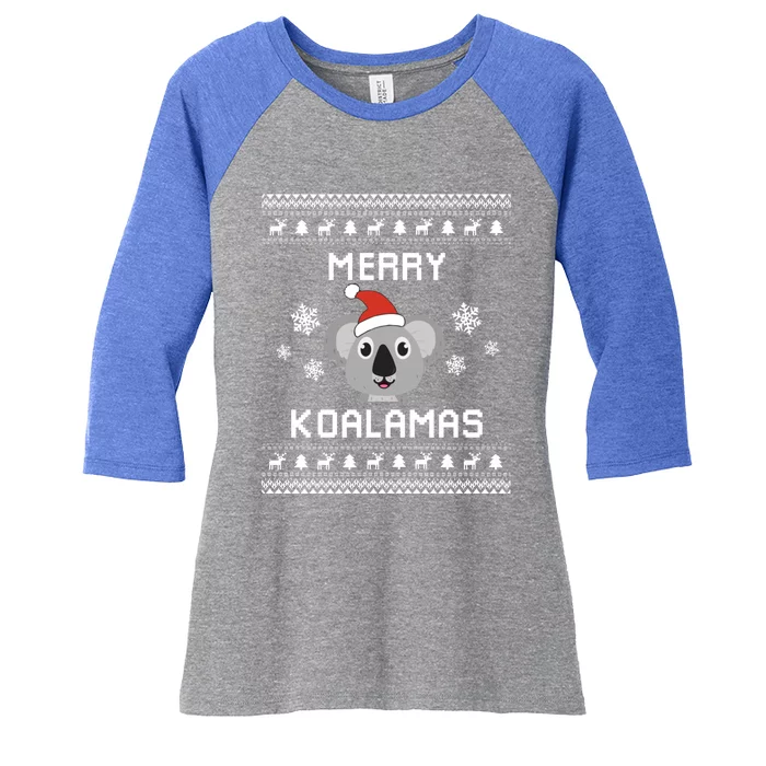 Koala Lover Christmas Ugly Xmas Koala Koala Gift Women's Tri-Blend 3/4-Sleeve Raglan Shirt