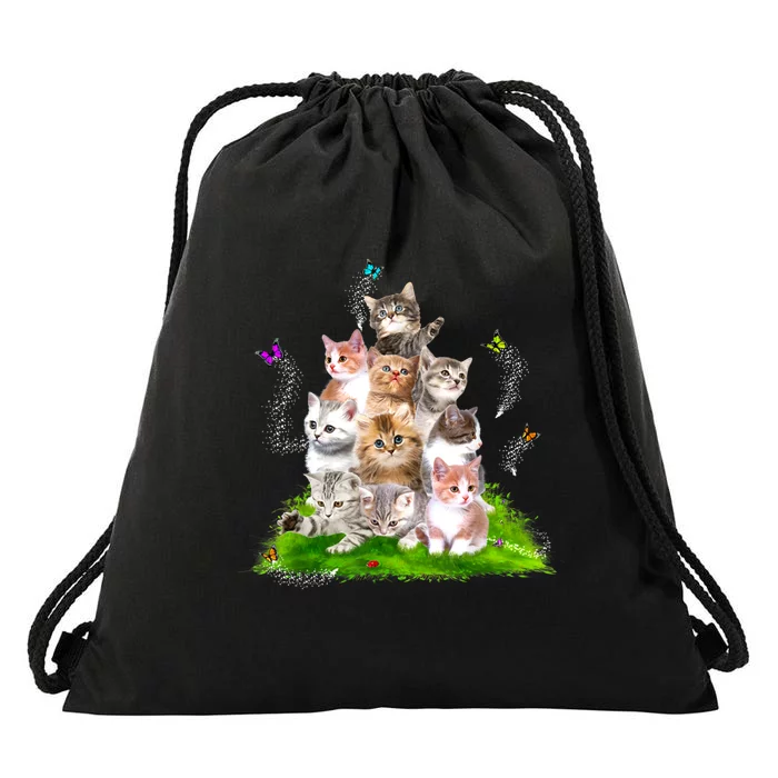 Kitten Lover Cat Lover Cute Cat Drawstring Bag