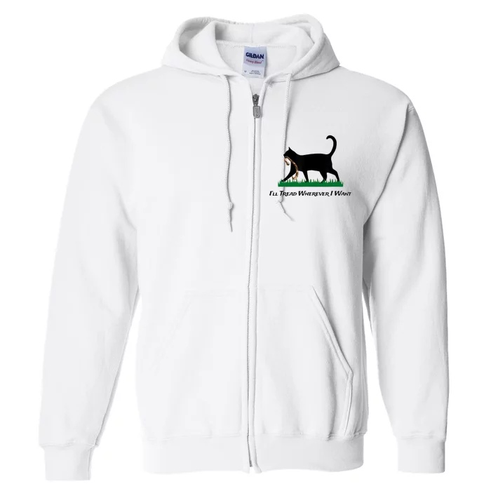 Kamala Lady Cat 2024 ILl Tread Wherever I Want Full Zip Hoodie