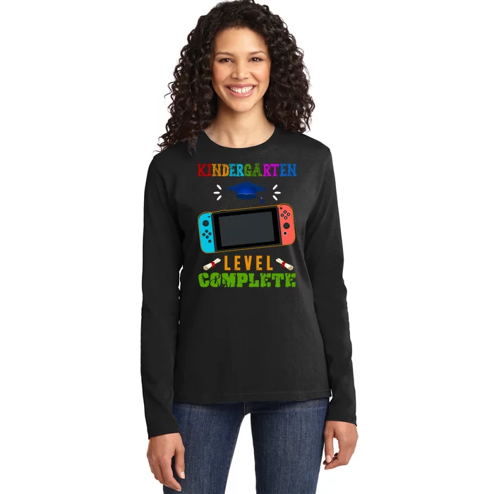 Kindergarten Level Complete Video Game Ladies Long Sleeve Shirt