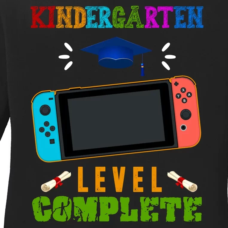 Kindergarten Level Complete Video Game Ladies Long Sleeve Shirt