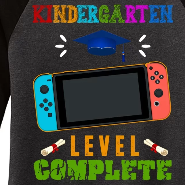 Kindergarten Level Complete Video Game Women's Tri-Blend 3/4-Sleeve Raglan Shirt