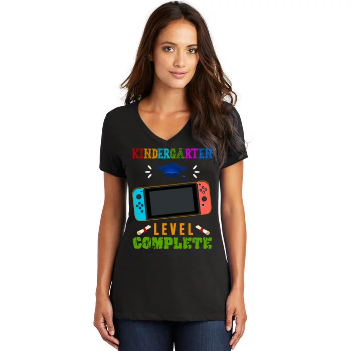 Kindergarten Level Complete Video Game Women's V-Neck T-Shirt