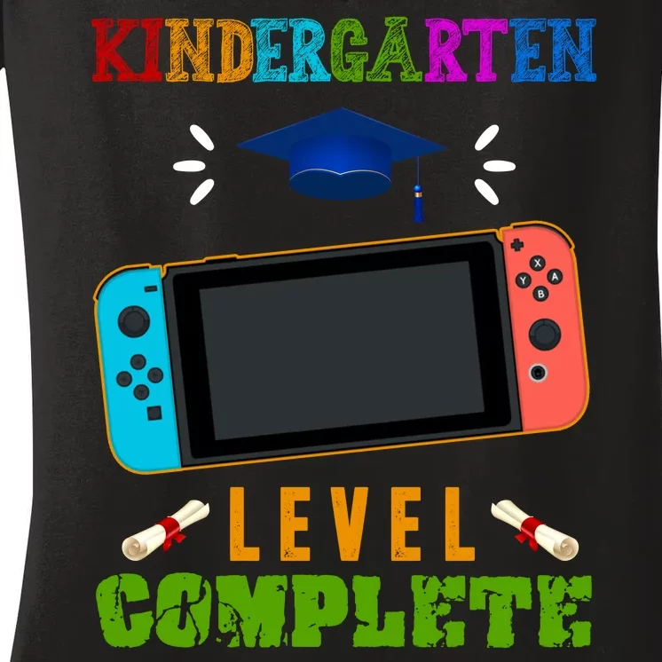 Kindergarten Level Complete Video Game Women's V-Neck T-Shirt