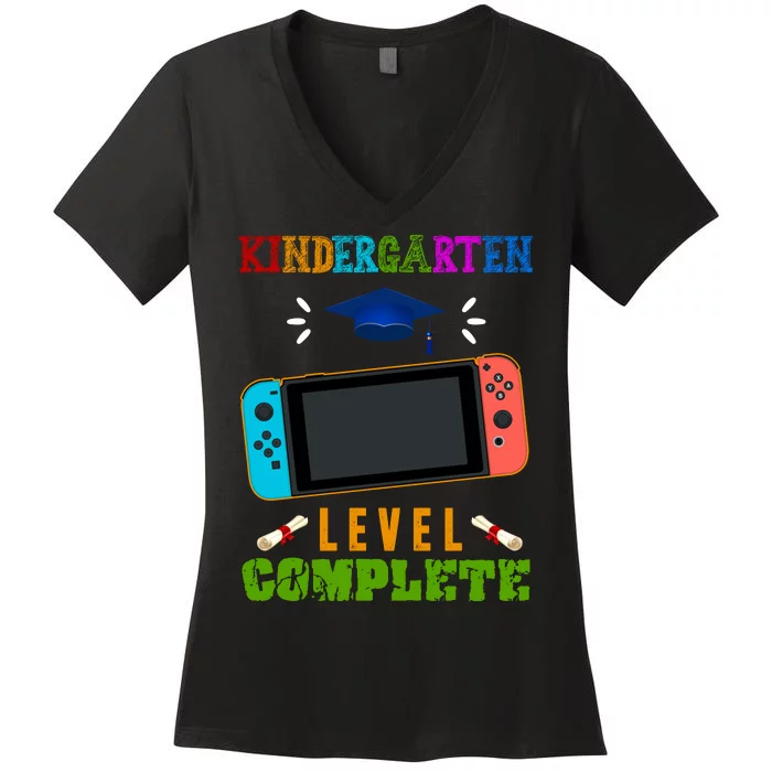 Kindergarten Level Complete Video Game Women's V-Neck T-Shirt