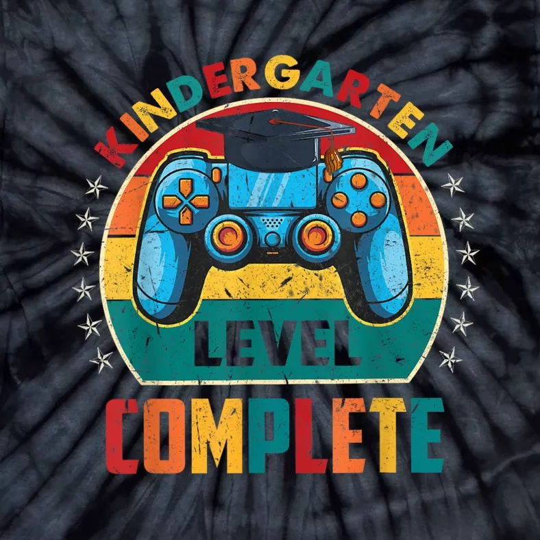 Kindergarten Level Complete Graduation Class Gamer Boy Tie-Dye T-Shirt