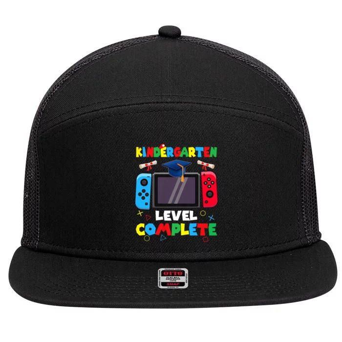 Kindergarten Level Complete Graduation Class 2024 Gamer 7 Panel Mesh Trucker Snapback Hat