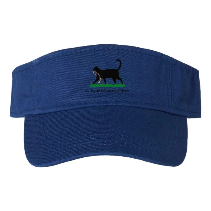 Kamala Lady Cat 2024 ILl Tread Wherever I Want Gift Valucap Bio-Washed Visor