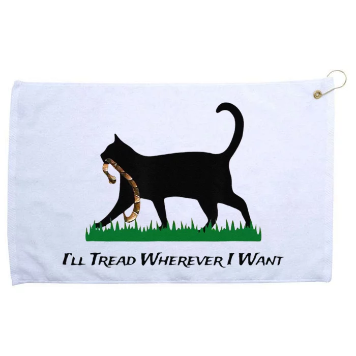 Kamala Lady Cat 2024 ILl Tread Wherever I Want Gift Grommeted Golf Towel