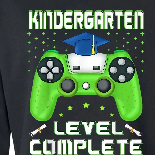 Kindergarten Level Complete Graduation Class Gamer Cropped Pullover Crew