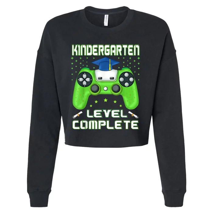 Kindergarten Level Complete Graduation Class Gamer Cropped Pullover Crew