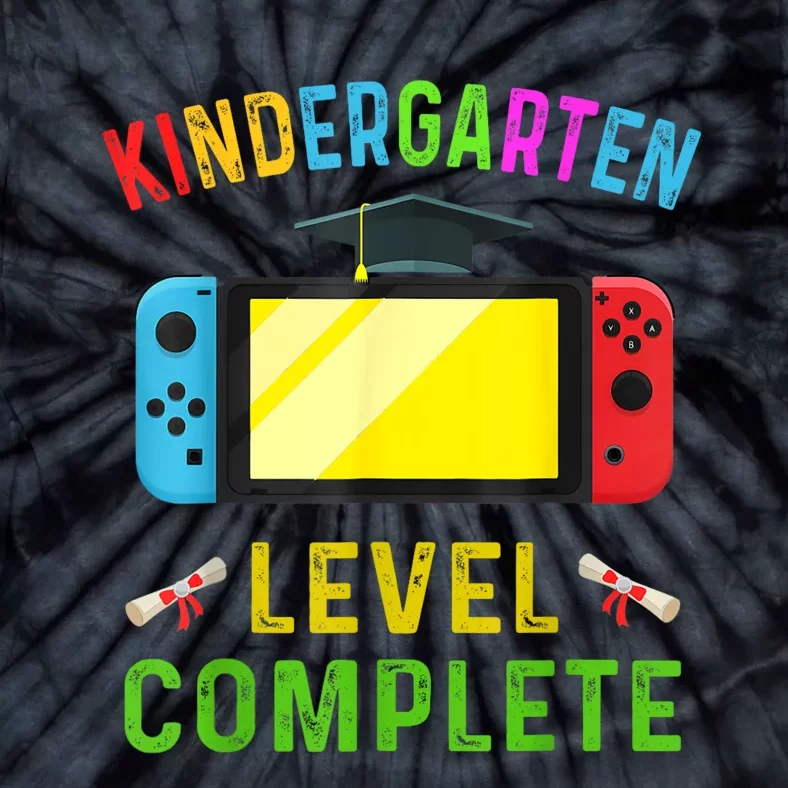 Kindergarten Level Complete Graduation Class Gamer Tie-Dye T-Shirt