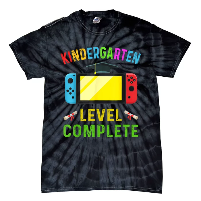 Kindergarten Level Complete Graduation Class Gamer Tie-Dye T-Shirt